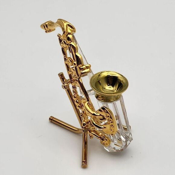 Swarovski Crystal Saxophone & Stand - Picture 3 of 5